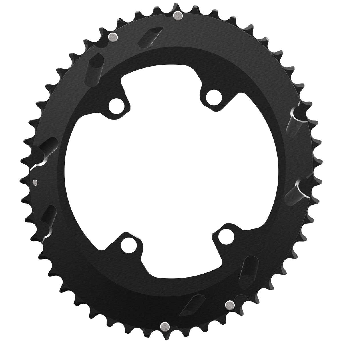 Plateau Rotor Qrings Aero Ovale - BCD 110x4 - Interne - Noir - Neuf