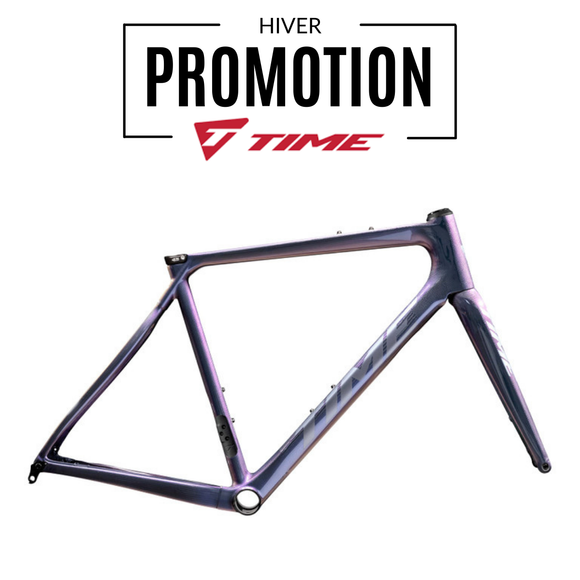 Cadre Vélo Carbone Time Alpe D'Huez XS (53cm) - Frein à Disque Flat-mount, 1728g, Occasion