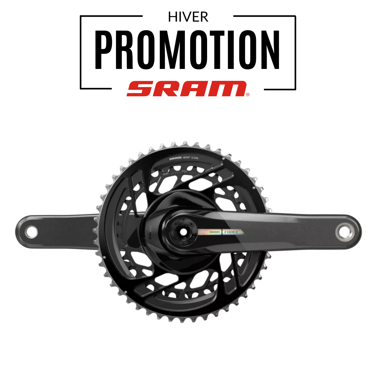 Pédalier SRAM RED Powerglide – 172,5 Mm – 10 Vitesses – Plateau 53/39 – Fibre De Carbone – Occasion