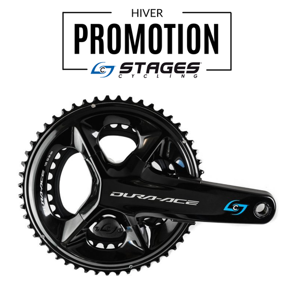 Pédalier SHIMANO DURA ACE R9200 12v avec Capteur de Puissance Stages Cycling (côté droit)