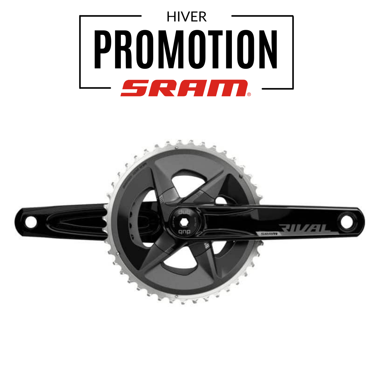 Pédalier SRAM Rouge 48T – 175mm – Pour Vélo Route/Gravel – Réf 00.6118.540.010