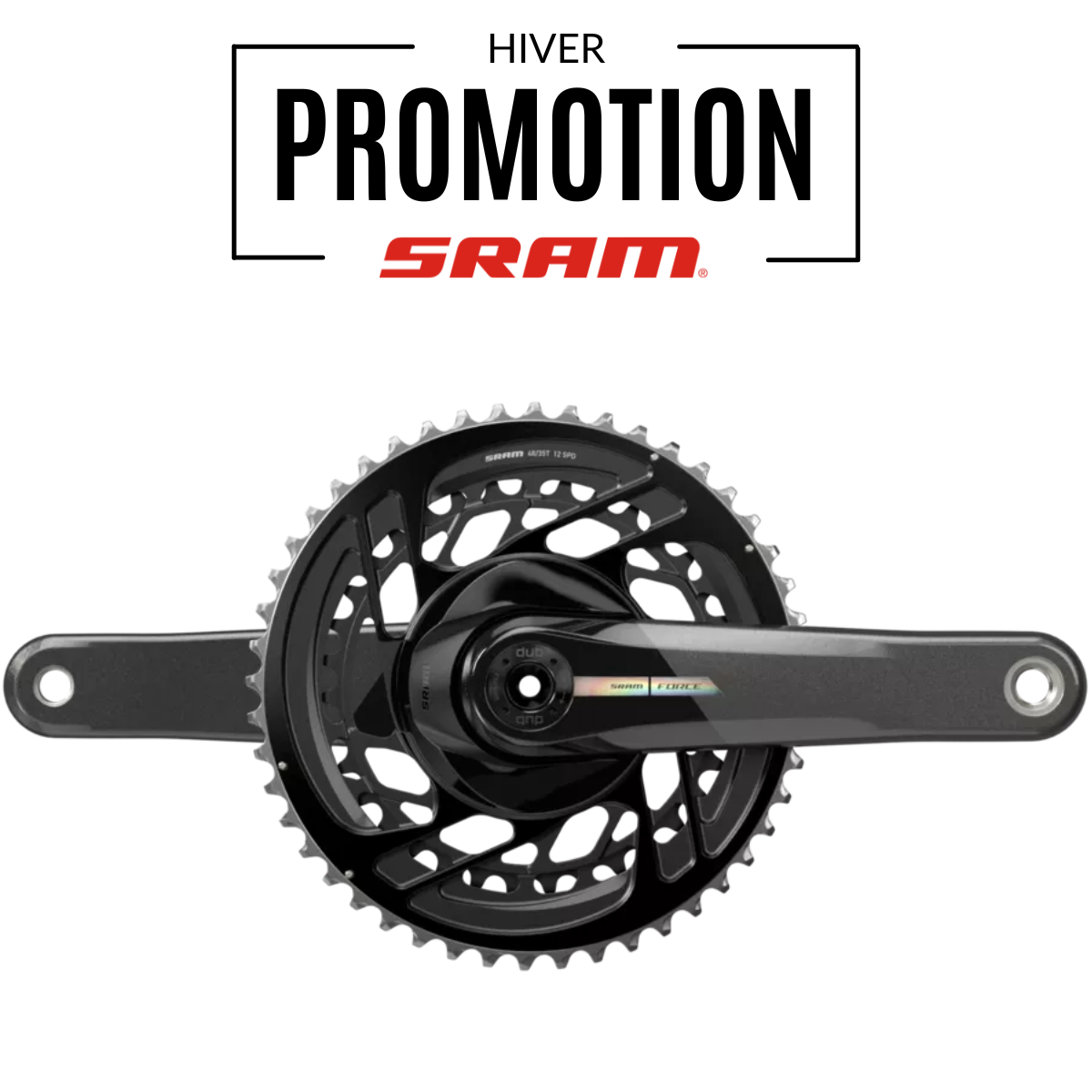 Pédalier SRAM RED AXS D1 12 Vitesses – 46/33 – Carbone – Pour Route Et Gravel