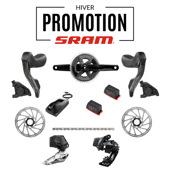 Groupe Complet SRAM RIVAL E1 AXS 2x12v (avec Pédalier Rival D1)