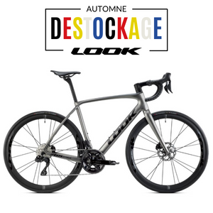 LOOK 765 OPTIMUM 2 CHARCOAL METALLIC BLACK SATIN DISC SHIMANO 105 DI2 LOOK R38D WHEEL