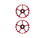 Galets de dérailleur surdimensionnés CERAMICSPEED pour SHIMANO 11v 17/17 dents Rouge