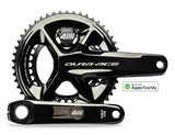 Pédalier SHIMANO DURA-ACE 9200 avec capteur de puissance DOUBLE 4iiii Precision 3+ Pro (étoile droite, manivelle gauche & plateaux)