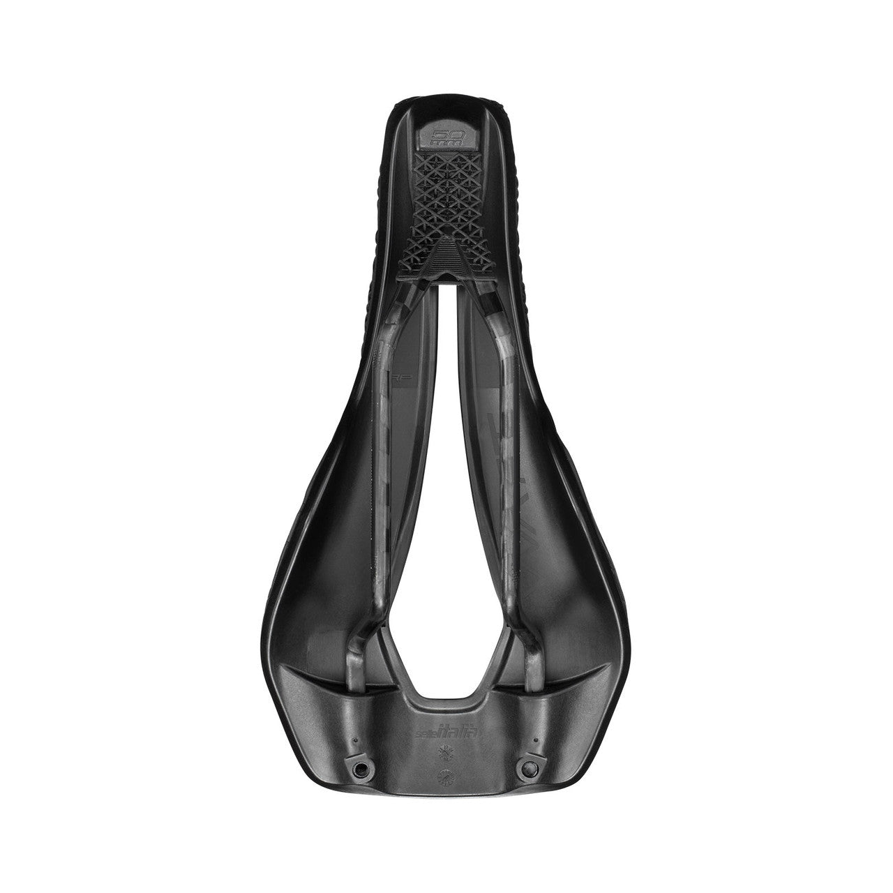 Selle Vélo Carbone Newton T803 Noire, Ouverte, 245x143mm, Rails Carbone, 170g