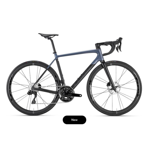 Vélo LOOK 785 HUEZ 2 DISC 105 DI2 GREY BLUE SATIN LOOK R38D WHEEL