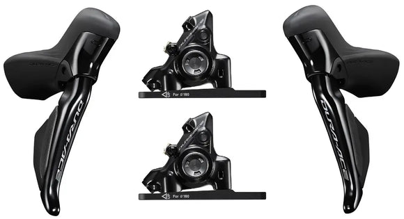 Paire de Leviers SHIMANO DURA-ACE R9270 Di2 12 vitesses avec étriers et durites