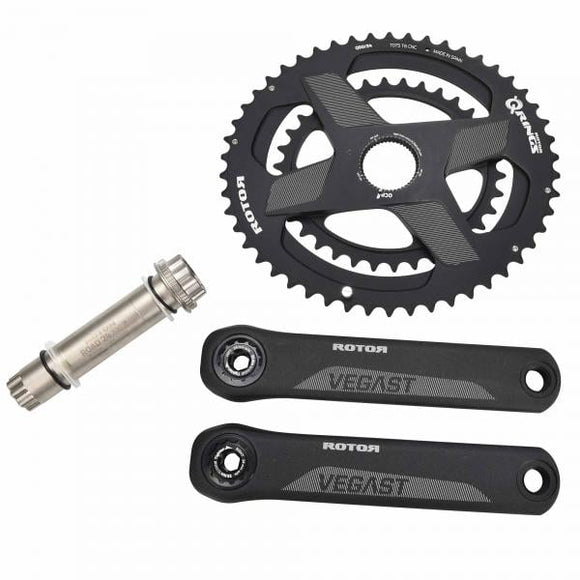 ROTOR VEGAST 24mm crankset (axle + cranks + round or oval chainrings)