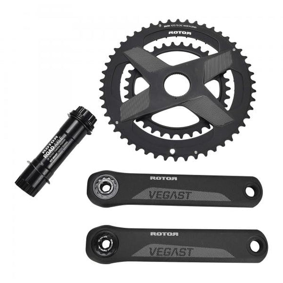 ROTOR VEGAST 30mm crankset (axle + cranks + round or oval chainrings)