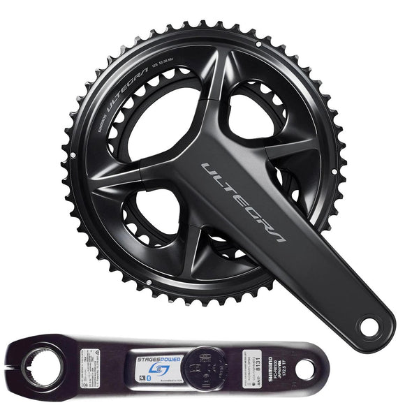 SHIMANO ULTEGRA R8100 12v Crankset with Left Crank Power Meter Stages Cycling