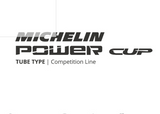 Pneu MICHELIN Power Cup Tubeless Ready Competition Flanc Beige